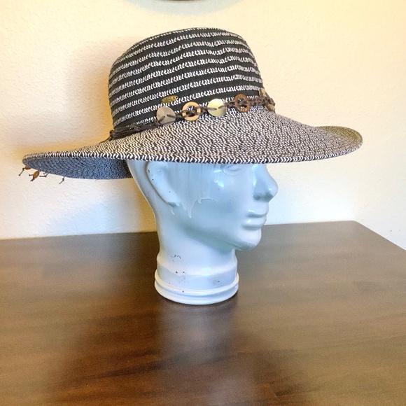 NEW! Scala Wide Brimmed Boho Paper Hat - Picture 1 of 10